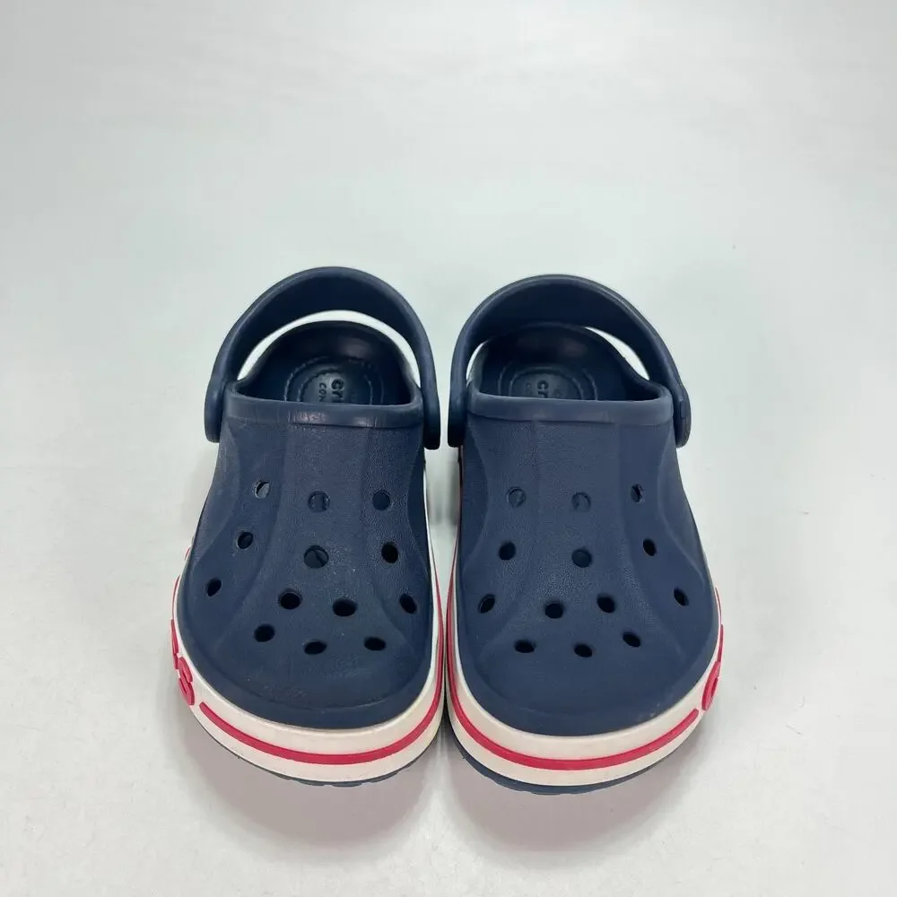 Crocs Bayaband Clogs Navy Pepper Comfortable Casual Slip On Shoes Kids Size 10